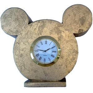 Vintage Mickey Mouse Ears Desktop Clock Needs New Battery Walt Disney